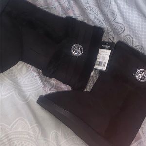Bebe brand black boots for girls